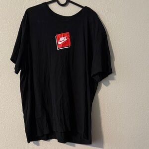 Nike Men's Black Tee with Red Logo